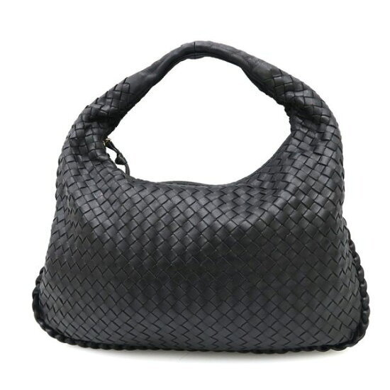 Bottega Veneta Intrecciato Woven Nappa Leather Hobo Black Shoulder Bag